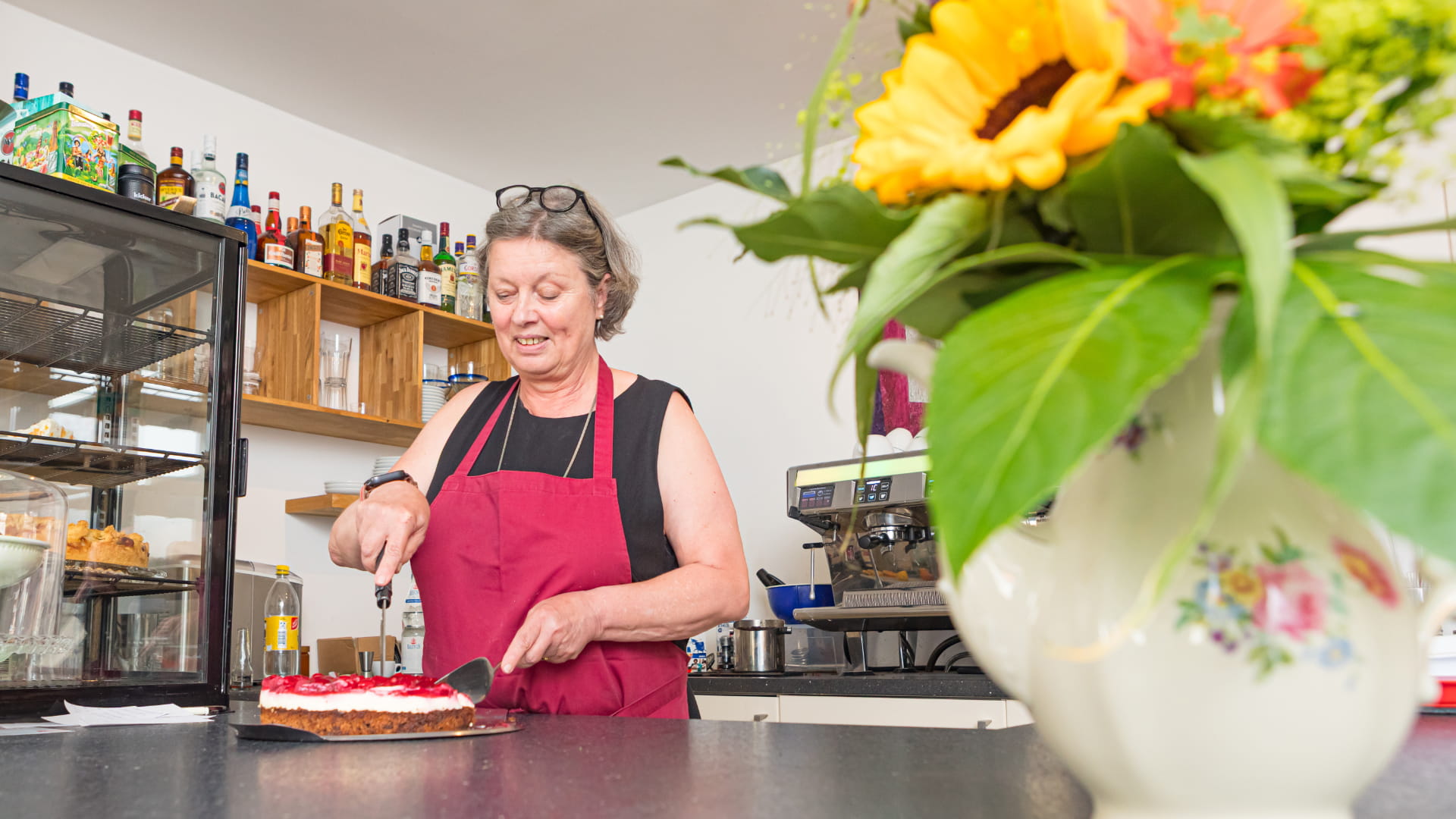 Kuchen und Caféangebot im Bürgercafé Ummerstadt